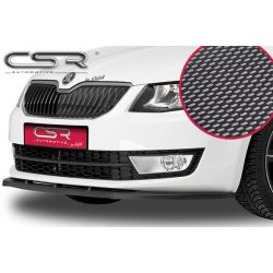 CSR - Skoda Octavia 12- ABS Plastic Carbon Look Front Bumper Spoiler (Non RS)