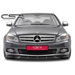 CSR - Mercedes C-Class W204 07- ABS Plastic Front Bumper Lip (Non AMG / AMG Package) (Carbon Look)