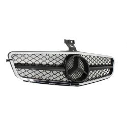 MM - Mercedes C-Class W204 07-12 Piano Black / Chrome AMG Look Front Grille