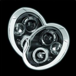 Ultra - Mini 01-06 Black Halo Headlights