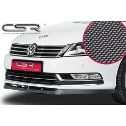 CSR - VW Passat B7 10- Carbon Look ABS Plastic Front Bumper Lip (Non R / R-Line)