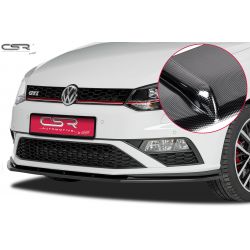 CSR - VW Polo 6C GTI 14- Carbon Look ABS Plastic Front Bumper Lip