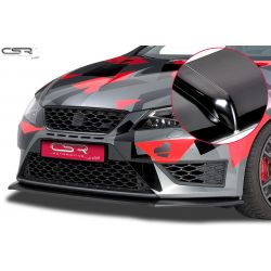 CSR - Seat Leon Cupra / FR 12-​ ABS Plastic Front Bumper Spoiler (Glossy Look)