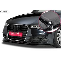 CSR - Audi A6 C7 S-Line / S6 11- ABS Plastic Front Carbon Look Bumper Lip Splitter