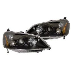 MM - Honda Civic 01- Coupe Black Projector Headlights