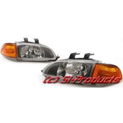 MM - Honda Civic 92-95 JDM Black Headlights