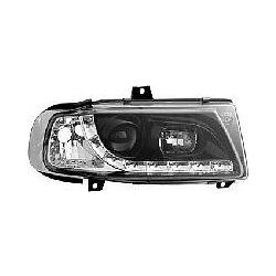 Trupart - Seat Ibiza 96-99 Black Headlights / Chrome LED Daytime Running Lights