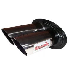 Sportex - Twin Jap 3" Exhaust Back Box - Ford Orion 1.3 / 1.4 / 1.6 Carburettor 83-