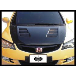 Carbon Designs - Honda Civic 06- 4D Vented Carbon Bonnet