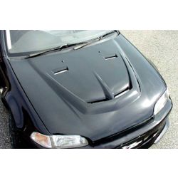 Chargespeed - Honda Civic 92-95 HB Carbon Bonnet With Duct